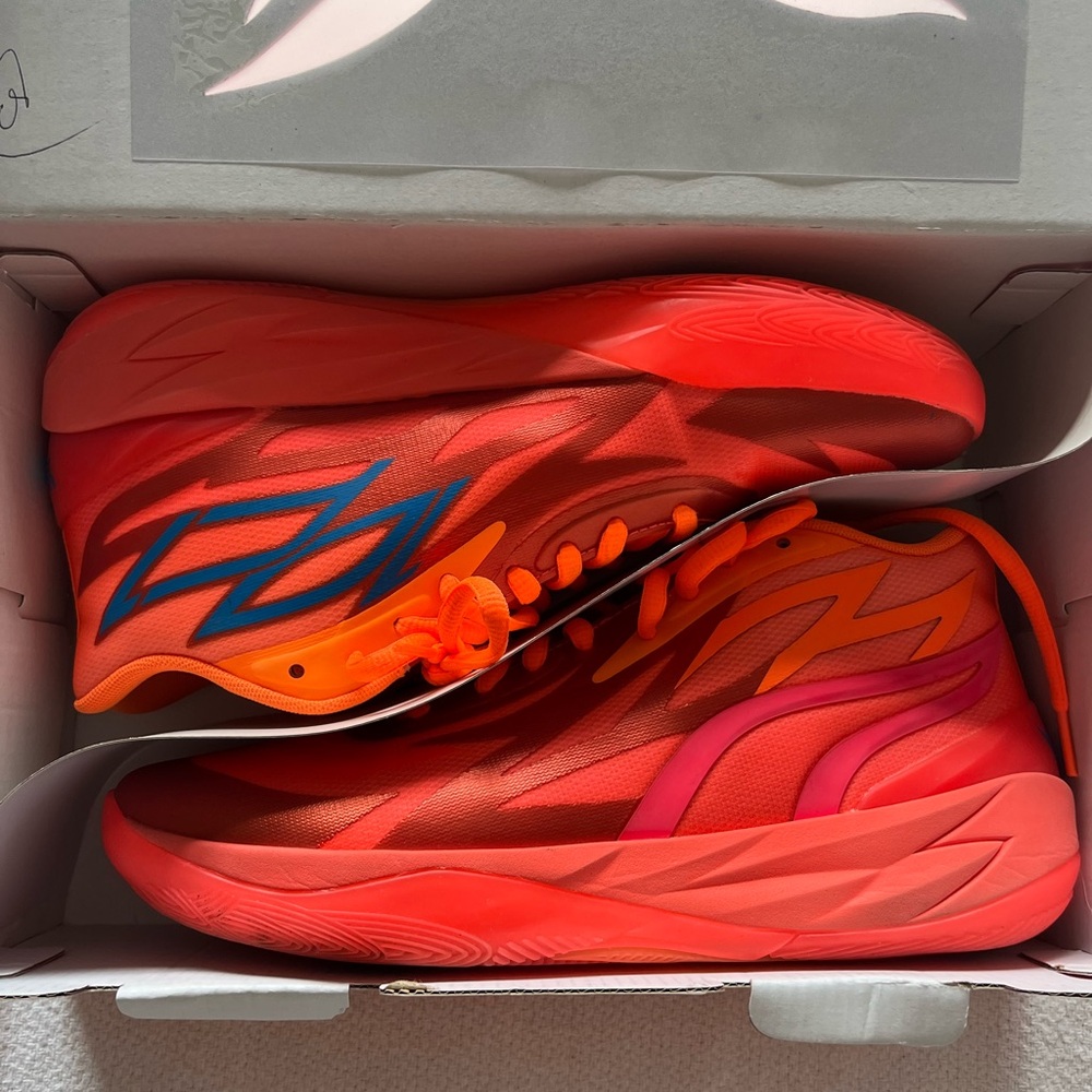 PUMA Mens Mb.02 X Supernova Basketball Sneakers Shoes - Orange